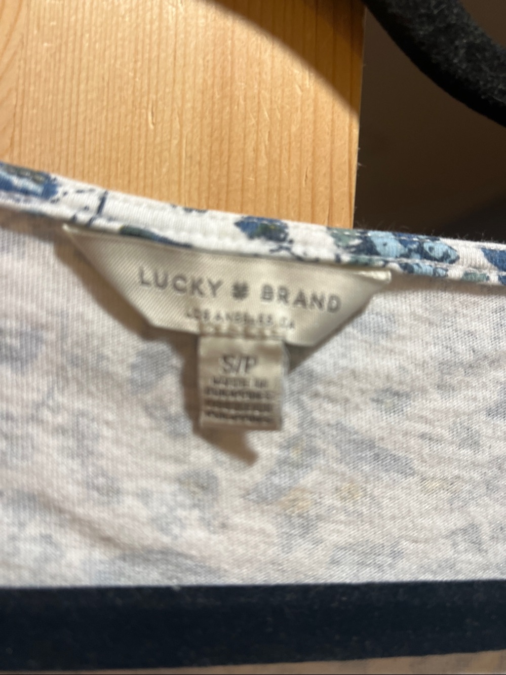 Lucky Brand White Floral Square-Neck -with Blue and Yellow Accents - Picture 4 of 6